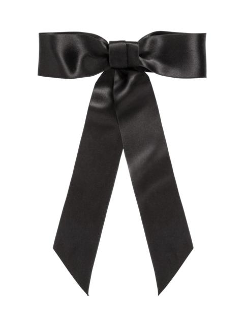 Jennifer Behr Virginia Silk Bow Hair Clip black
