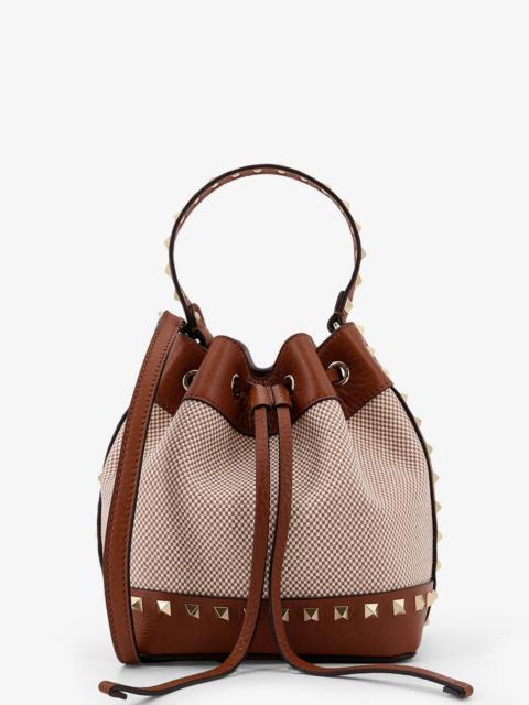 Valentino Valentino Garavani Women Rockstud Spike Canvas And Leather Shoulder Bag