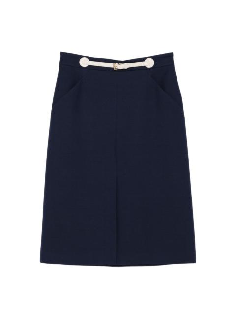 Valentino belted midi skirt