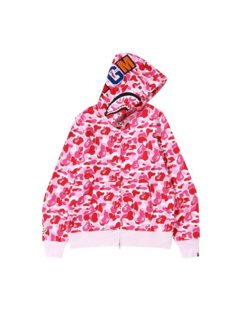 A BATHING APE® BAPE ABC Camo Shark Full Zip Hoodie 'Pink'