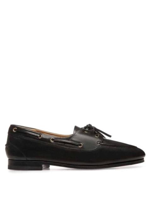 Other Designers Bally Black Leather Plume Moccasin