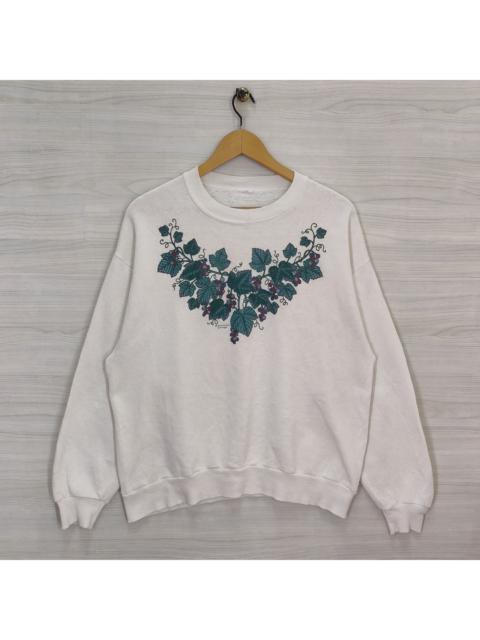 Other Designers Vintage - Vtg 90s Morning Sun Floral Crewneck Sweatshirt