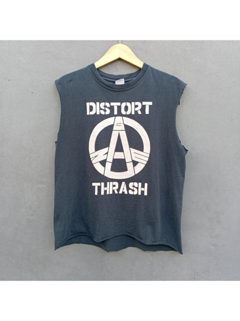 vintage DISTORT THRASH crop sleeveless tees t shirt