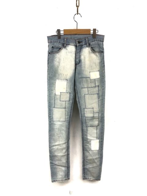 Other Designers Cheap Monday Patched Skinny Jeans inspired by kapital