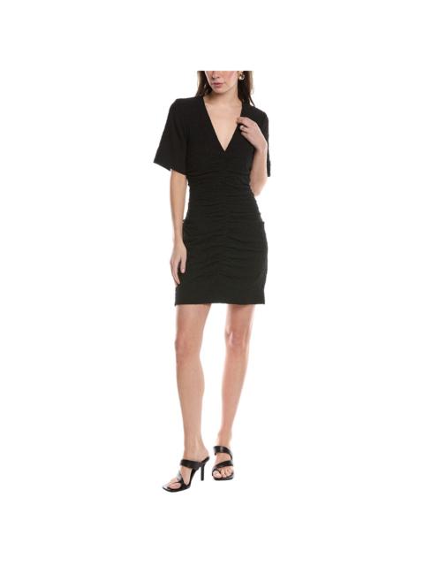 GANNI GANNI Textured Ruched Front Mini Dress