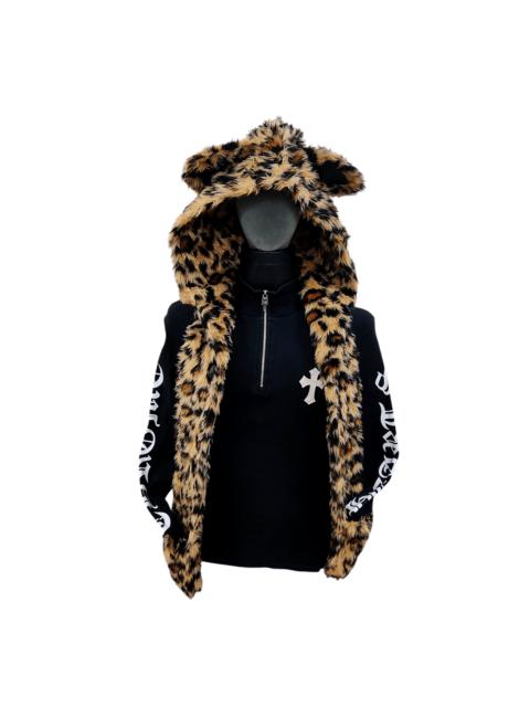 Other Designers Beauty Beast - Glad News Fur Leopard Hat Scarf with Muffs