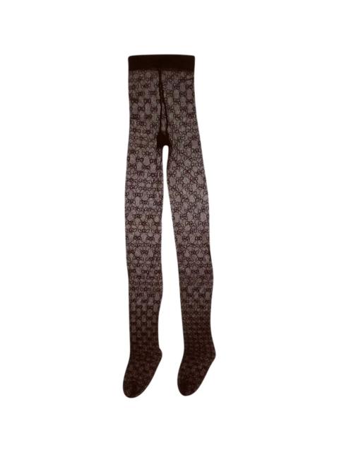 GUCCI Gucci Women Brown Tights With All-Over Gg Motif In Tech Fabric Women