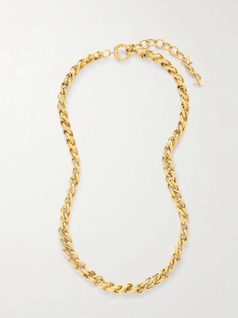 Hammered gold-tone necklace Gold