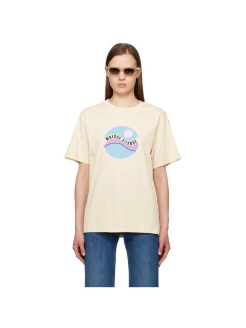 Maison Kitsuné Beige Pop Wave T-Shirt