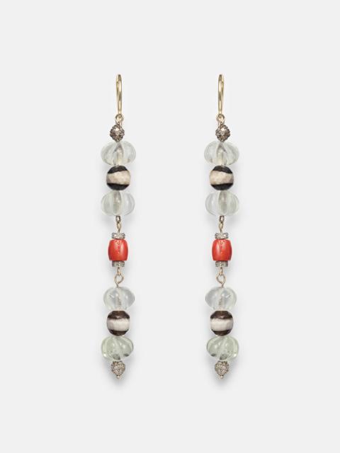 ILEANA MAKRI 9kt gold (375/1000) and sterling silver (925) earrings with gemstones