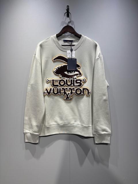 Louis Vuitton Louis Vuitton FW23 Brand Logo Embroidered Crewneck Sweatshirt