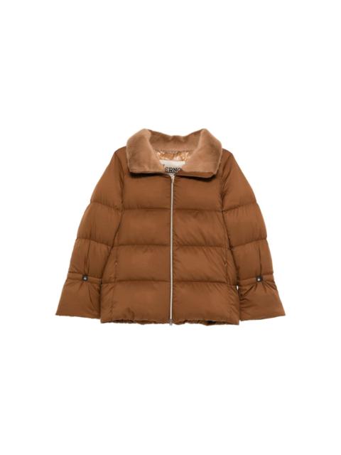 quilted fur-trimmed jacket