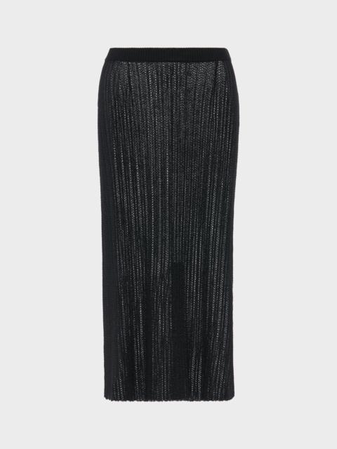 Maison Margiela Ribbed knit midi skirt
