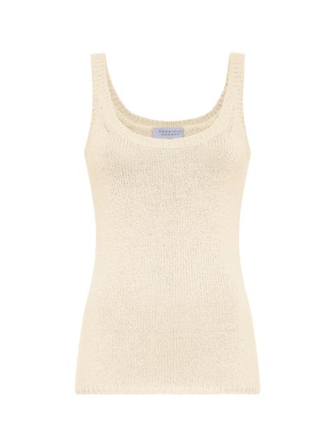 GABRIELA HEARST Brigid Knit Tank Top in Off White Cashmere