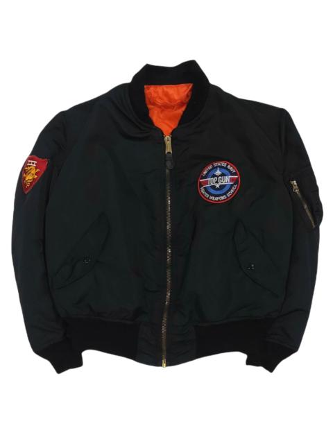 Other Designers Alpha Industries - RARE! VTG ALPHA INDUSTRIES TOP GUN REVERSIBLE BOMBER