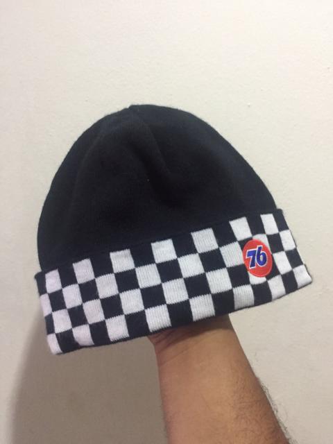 Other Designers Vintage - 76 Lubricants Chess Checked Pattern Beanie