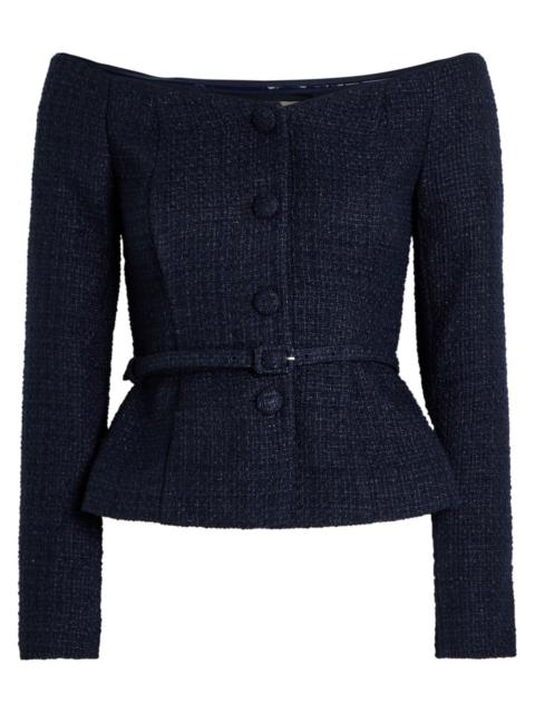 ROLAND MOURET Roland Mouret Off-the-shoulder Bouclé top