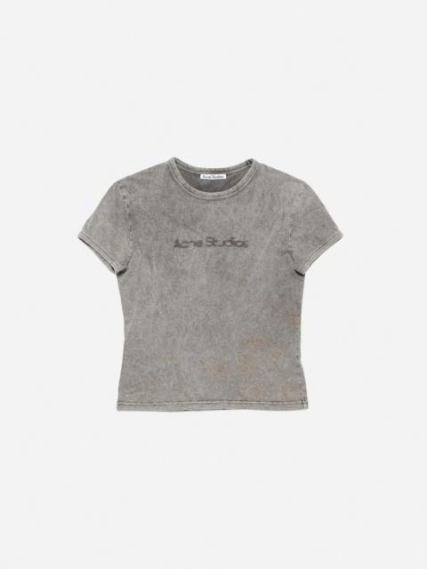 Acne Studios Blurred logo t-shirt - Fitted unisex fit - Faded Grey