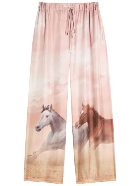 THE ATTICO The Attico Printed Silk Trousers