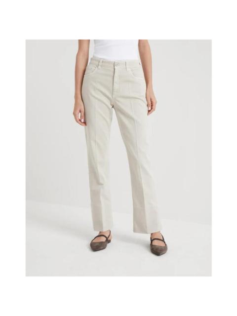 Brunello Cucinelli Brunello Cucinelli Ivory Straight-Leg Trousers