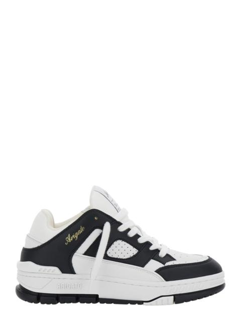 Axel Arigato Axel Arigato Women 'Area Lo' Black And White Low Top Sneakers With Laminated Leather In Leather Blen