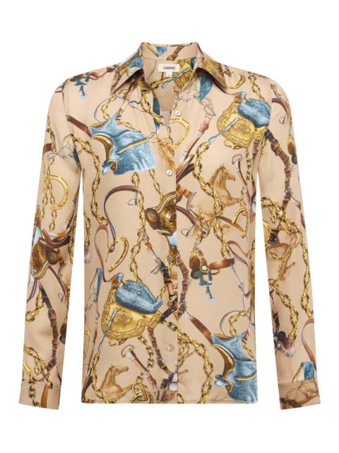 L'AGENCE Nina Silk Blouse