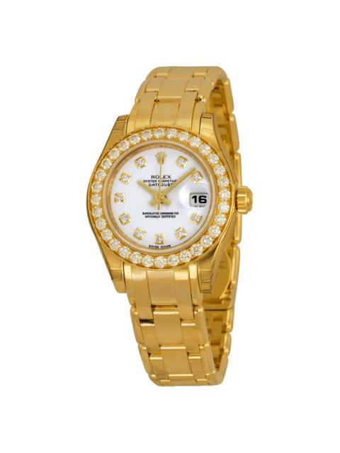 ROLEX Rolex Lady-Datejust Pearlmaster White Diamond Dial 18K Yellow Gold Automatic Ladies Watch 80298WDPM