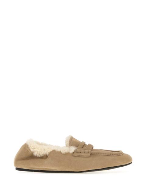 Miu Miu Miu Miu Women Beige Suede Loafers