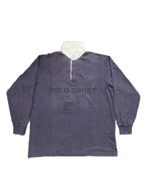 Polo Ralph Lauren VINTAGE POLO SPORT U.S 67 BIG LOGO RUGBY SHIRT HIP HOP