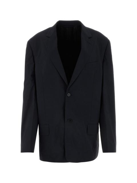 BALENCIAGA Black nylon oversize blazer