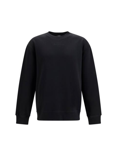 Balmain Balmain Embroidered Logo Crewneck Sweatshirt Black Men
