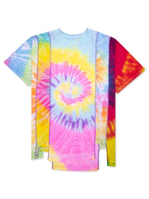NEEDLES NEEDLES TIE DYE 5 CUTS S/S TEE - MULTI