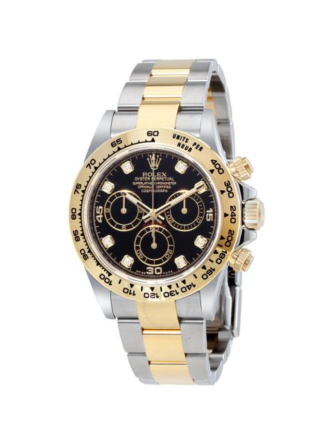 ROLEX Rolex Cosmograph Daytona Black Diamond Dial Steel and 18K Yellow Gold Men's Watch 116503BKDO