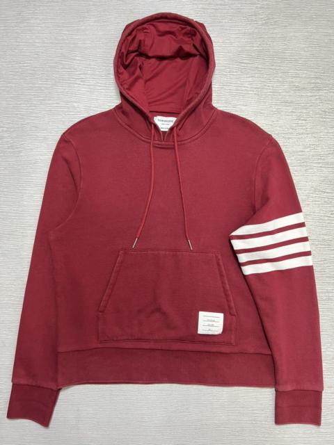 Thom Browne Thom Browne - 4 Bar Striped Loopback Cotton Jersey Hoodie