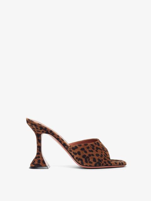 Amina Muaddi Lupita 95 leopard slippers