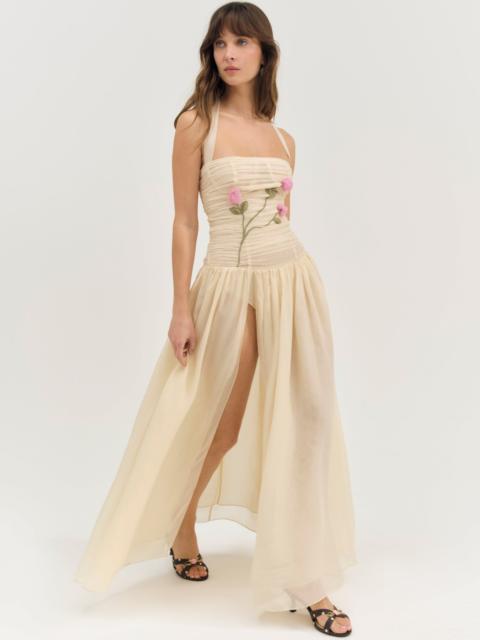 For Love & Lemons Ophelie Organza Maxi Dress