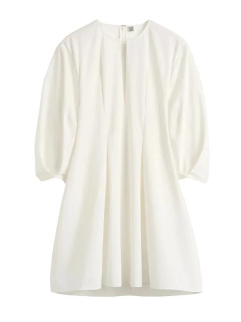 TOTEME Balloon Sleeve Dress in White