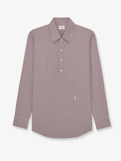 SAINT LAURENT Saint Laurent Cassandre Cotton Shirt Brown