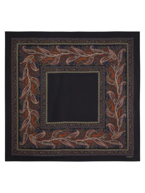 SAINT LAURENT Saint Laurent Paisley-print Silk Scarf