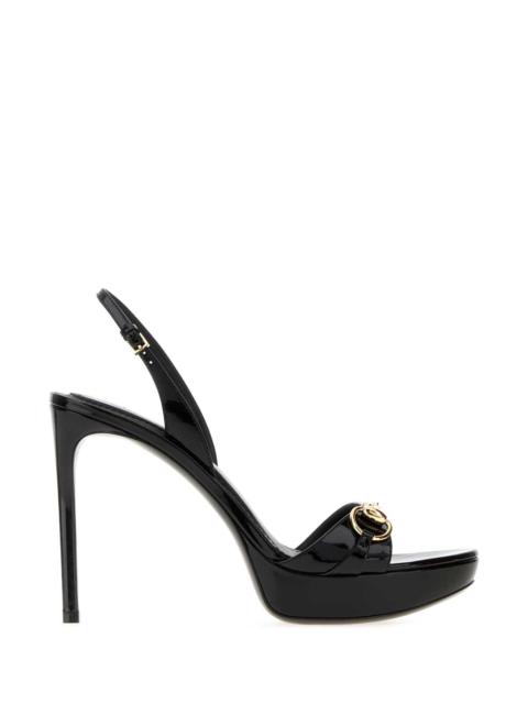 GUCCI Gucci Women Black Leather Donna Sandals