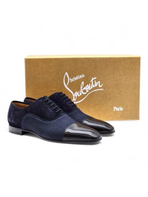 Christian Louboutin Christian Louboutin Greggo Leather and Suede Oxford Shoes Blue EU 42 US 9 $995