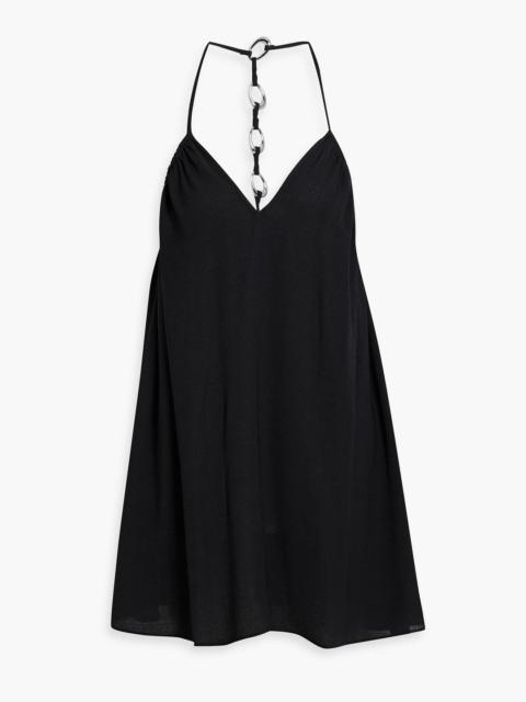 SIMKHAI Vicki embellished gauze mini dress