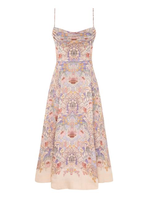 Zimmermann REBELLION TUCK MIDI DRESS