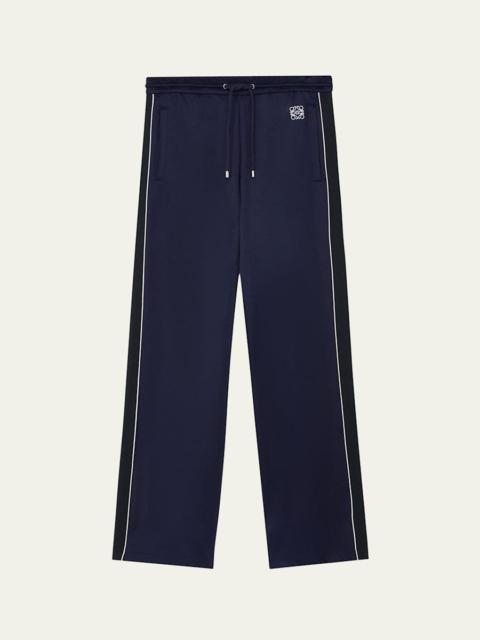Loewe Men's Navy Technical Jersey Tracksuit Pants