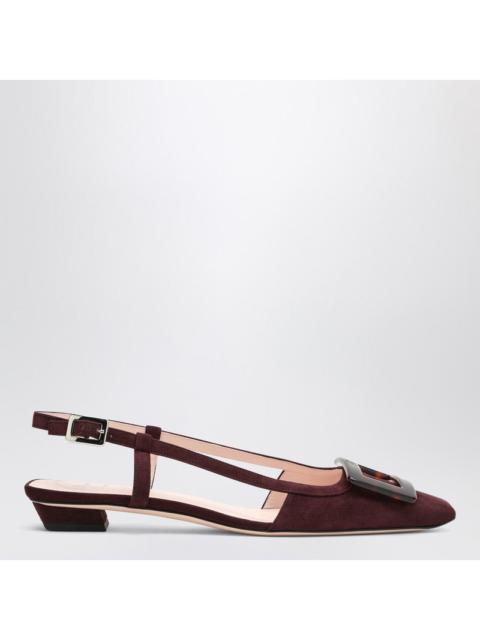 ROGER VIVIER Belle Vivier suede slingback flats