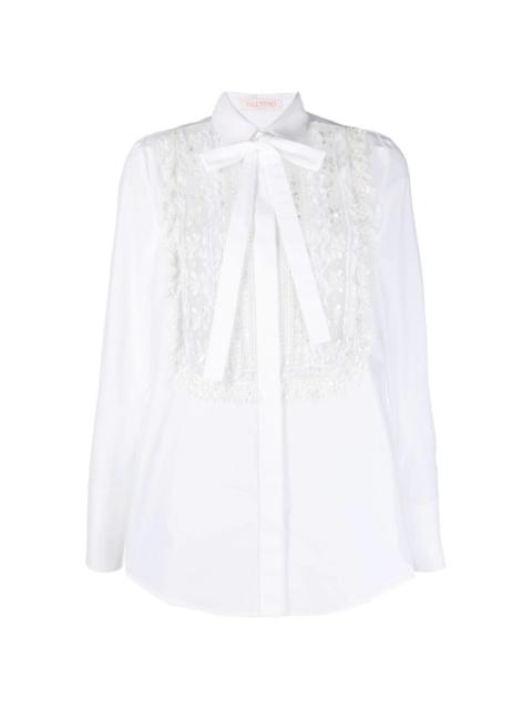 lace-bib tailored shirt