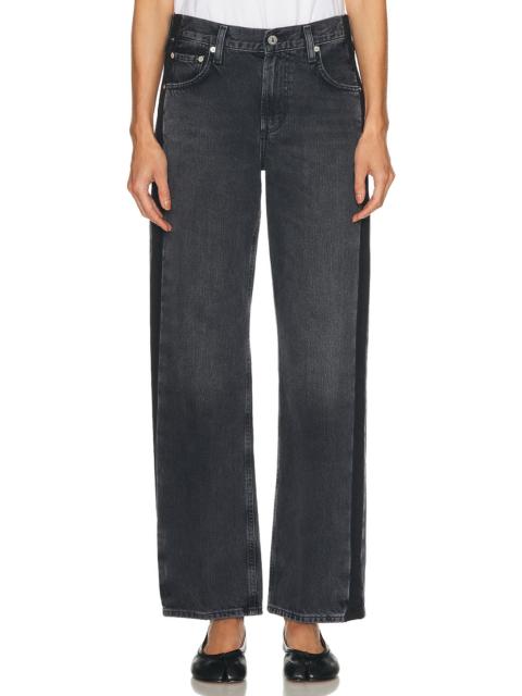 Citizens of Humanity Lindz Low Rise Easy Straight With Tuxedo Stripe Jeans