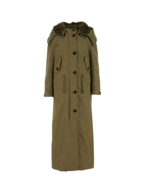 Prada Prada Women Army Green Nylon Parka