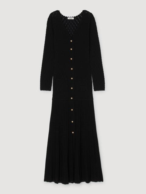 Sandro FANCY KNIT MAXI DRESS
