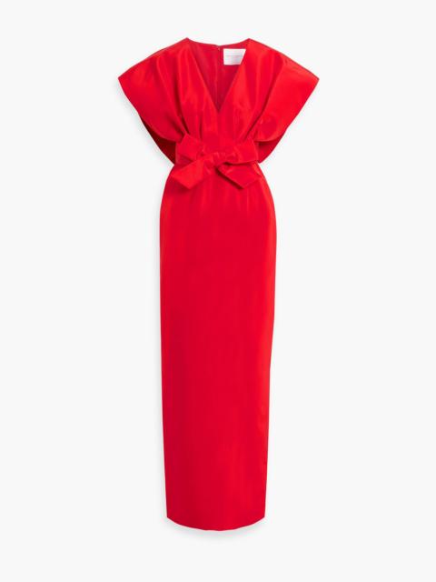 CAROLINA HERRERA Bow-detailed silk-faille gown